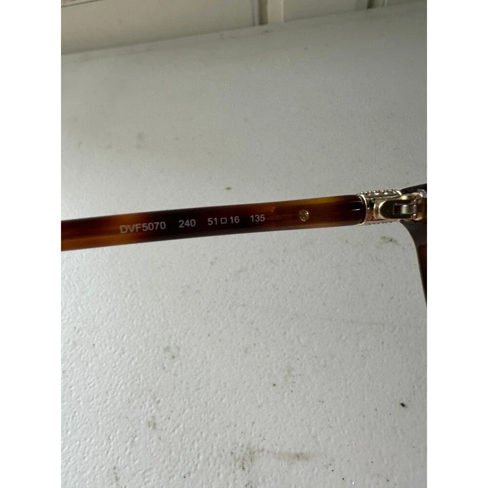DIANE von FURSTENBERG Eyeglasses Frame DVF5070 240 51-16-135 Brown Tortoise